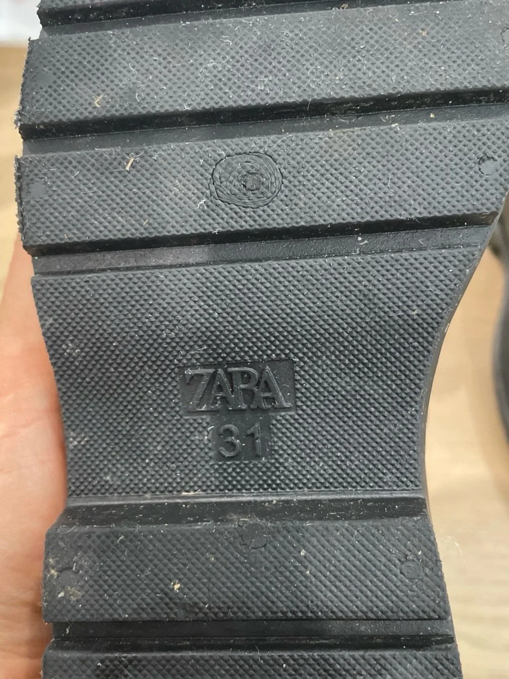 Zara Black Rubber Chelsea-Style Boots